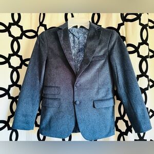 Isaac Mizrahi Velvet Navy Boys Slim Fit Blazer, size 10